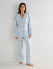 Whistle Sleep Flannel PJ Set, Blue Check product photo View 03 S