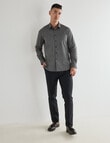 Laidlaw + Leeds Geo Star Long Sleeve Shirt, Black product photo View 03 S