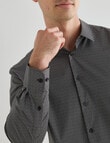 Laidlaw + Leeds Geo Star Long Sleeve Shirt, Black product photo View 04 S