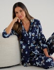 Whistle Sleep Flannel PJ Set, Navy Floral product photo View 05 S