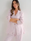 Whistle Sleep Flannel PJ Set, Pink Gingham product photo