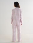 Whistle Sleep Flannel PJ Set, Pink Gingham product photo View 02 S