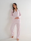 Whistle Sleep Flannel PJ Set, Pink Gingham product photo View 03 S