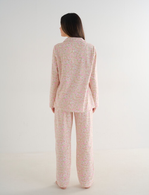 Whistle Sleep Flannel PJ Set, Pink Ditsy product photo View 02 L