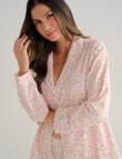 Whistle Sleep Flannel PJ Set, Pink Ditsy product photo View 04 S