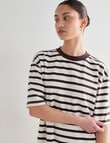 Mineral Anton Boxy Mini Dress, Brown Stripe product photo View 04 S