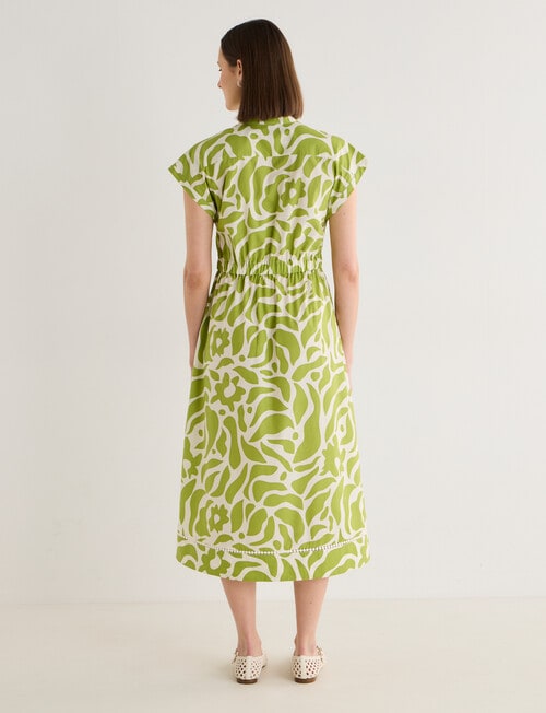 Jigsaw Vega Lace Trim Shirt Dress, Green product photo View 02 L