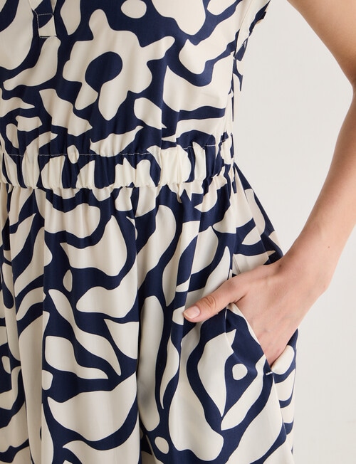 Jigsaw Vega Lace Trim Shirt Dress, Navy product photo View 05 L