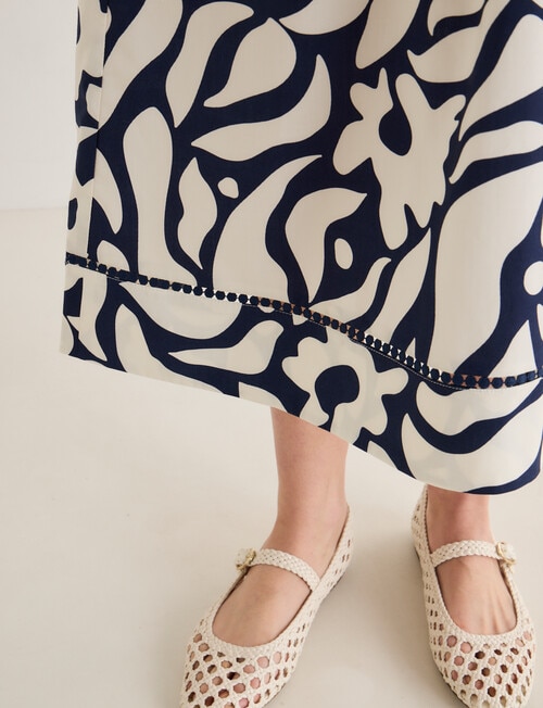 Jigsaw Vega Lace Trim Shirt Dress, Navy product photo View 06 L