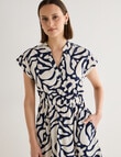Jigsaw Vega Lace Trim Shirt Dress, Navy product photo View 07 S
