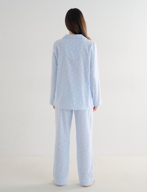 Whistle Sleep Flannel PJ Set, Blue Spot product photo View 02 L