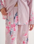 Whistle Sleep Flannel PJ Set, Pink Floral product photo View 04 S