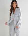 Whistle Sleep Flannel PJ Set, Mint Gingham product photo