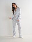 Whistle Sleep Flannel PJ Set, Mint Gingham product photo View 05 S