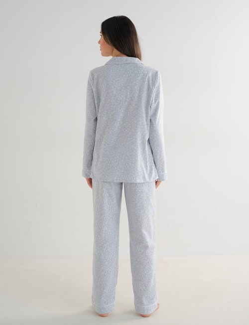 Whistle Sleep Flannel PJ Set, Mint Ditsy product photo View 02 L
