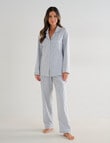 Whistle Sleep Flannel PJ Set, Mint Ditsy product photo View 03 S