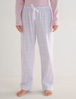 Whistle Sleep Flannel Pants, Pink & Blue Check product photo