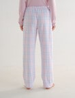 Whistle Sleep Flannel Pants, Pink & Blue Check product photo View 02 S