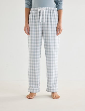 Whistle Sleep Flannel Pants, Mint Gingham product photo