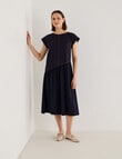Jigsaw Minka Asymmetric Waist Dress, Navy product photo