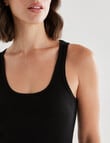 Lyric Thermals Rib Merino Singlet, Black product photo View 04 S