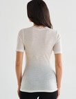 Lyric Thermals Sonata Merino Short Sleeve Top, Ivory product photo View 02 S