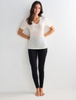 Lyric Thermals Sonata Merino Short Sleeve Top, Ivory product photo View 03 S
