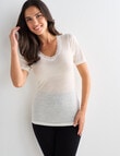 Lyric Thermals Sonata Merino Short Sleeve Top, Ivory product photo View 05 S