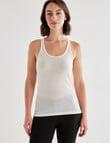 Lyric Thermals Rib Merino Singlet, Ivory product photo