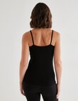 Lyric Thermals Rib Merino Cami, Black product photo View 02 S