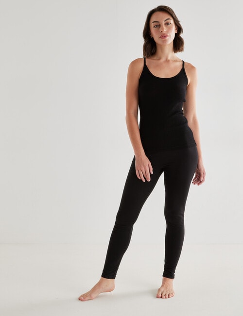 Lyric Thermals Rib Merino Cami, Black product photo View 03 L