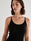 Lyric Thermals Rib Merino Cami, Black product photo View 04 S