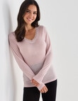 Lyric Thermals Sonata Merino Long Sleeve Top, Pale Pink product photo View 05 S