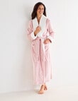 Ruby & Bloom Faux Fur Fleece Robe, Soft Pink product photo View 03 S