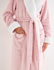 Ruby & Bloom Faux Fur Fleece Robe, Soft Pink product photo View 04 S