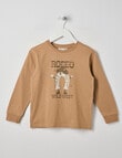 Mac & Ellie Rodeo Long Sleeve Cuffed Tee, Tan product photo