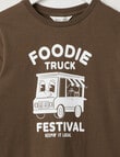 Mac & Ellie Food Truck Long Sleeve Cuffed Tee, Chocolate product photo View 02 S