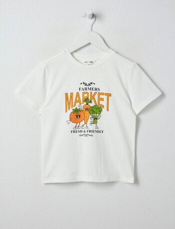 Mac & Ellie Farmers Market Short Sleeve Tee, Ivory product photo