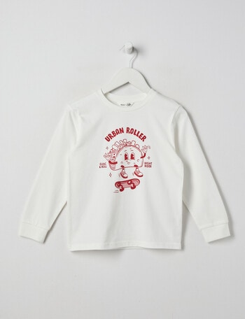 Mac & Ellie Taco Long Sleeve Cuffed Tee, Ivory product photo