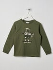 Mac & Ellie Wok Long Sleeve Cuffed Tee, Khaki product photo