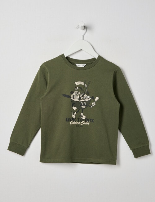 Mac & Ellie Wok Long Sleeve Cuffed Tee, Khaki product photo