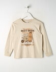Mac & Ellie Best Buds Long Sleeve Cuffed Tee, Stone product photo