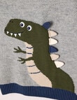 Mac & Ellie Dino Jumper, Grey Marle product photo View 02 S