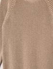 Mac & Ellie Acid Rib Jumper, Stone product photo View 02 S