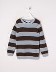 Mac & Ellie Stripe Crew Jumper, Cloud product photo