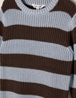 Mac & Ellie Stripe Crew Jumper, Cloud product photo View 02 S