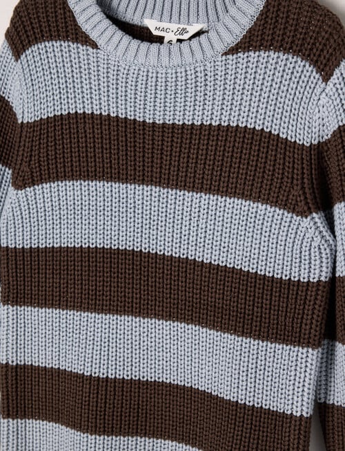Mac & Ellie Stripe Crew Jumper, Cloud product photo View 02 L
