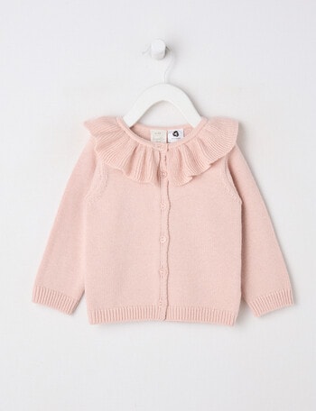 Little Bundle Merino Blend Cardigan, Transcendent Pink product photo