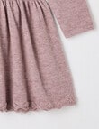 Little Bundle Merino Blend Dress, Grape Marle product photo View 03 S