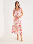 Whistle Ruffle Shoulder Sundress, Garden Print product photo View 03 S
